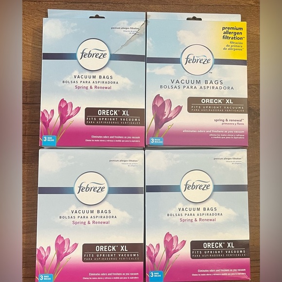 NWT set of 4 boxes Febreze spring & renewal oreck xl vacuum bags 12 total bundle - Picture 2 of 5